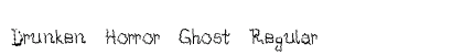 Drunken Horror Ghost Regular Font Preview