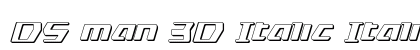 DS man 3D Italic Italic Font DS man 3D Italic Italic Font Preview