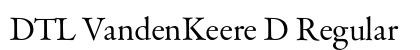 DTL VandenKeere D Regular Preview