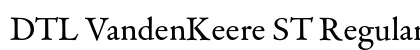 DTL VandenKeere ST Regular font free download