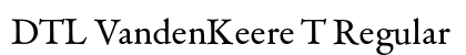 DTL VandenKeere T Regular Preview