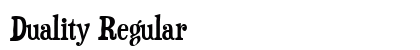 Duality Regular Font Preview