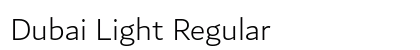 Dubai Light Regular font free download