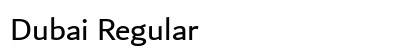 Dubai Regular font free download