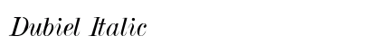 Dubiel Italic font free download
