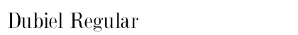 Dubiel Regular font free download