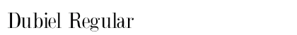 Dubiel Regular font free download