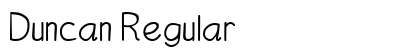Duncan Regular font free download