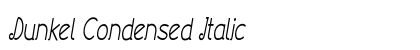 Dunkel Condensed Italic font free download