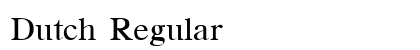 Dutch Regular font free download