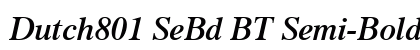 Dutch801 SeBd BT Semi-Bold Italic font free download