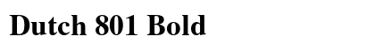 Dutch 801 Bold Preview