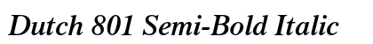 Dutch 801 Semi-Bold Italic Preview