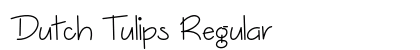 Dutch Tulips Regular font free download