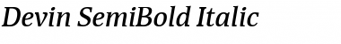Devin SemiBold Font