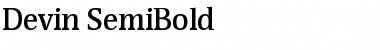 Devin SemiBold Regular Font