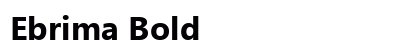 Ebrima Bold Font Preview