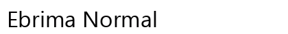 Ebrima Normal Font Preview