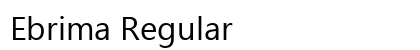 Ebrima Regular Font Preview