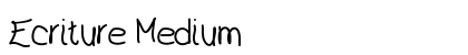 Ecriture Medium font free download