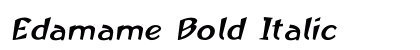 Edamame Bold Italic font free download