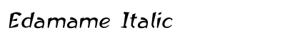 Edamame Italic Preview