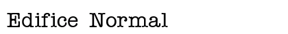 Edifice Normal font free download