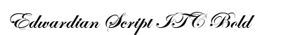 Edwardian Script ITC Bold Preview