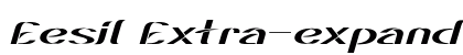Eesil Extra-expanded Italic Preview