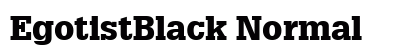 EgotistBlack Normal font free download