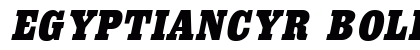 EgyptianCyr Bold Italic Font Preview