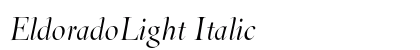 EldoradoLight Italic font free download
