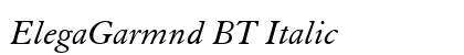 ElegaGarmnd BT Italic font free download