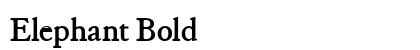 Elephant Bold Preview
