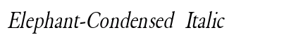Elephant-Condensed Italic Preview
