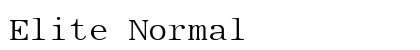Elite Normal Font Preview