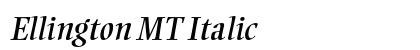 Ellington MT Italic font free download