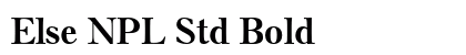 Else NPL Std Bold font free download
