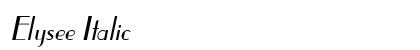 Elysee Italic Preview