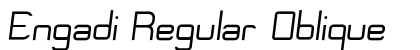 Engadi Regular Oblique font free download