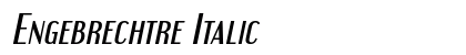 Engebrechtre Italic font free download