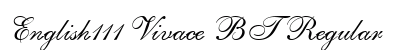 English111 Vivace BT Regular Font Preview