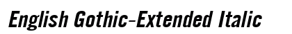 English Gothic-Extended Italic Preview