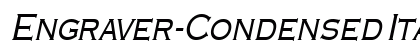 Engraver-Condensed Italic Preview