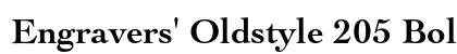 Engravers' Oldstyle 205 Bold Preview