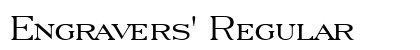 Engravers' Regular font free download