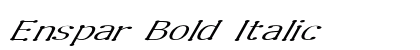 Enspar Bold Italic Preview