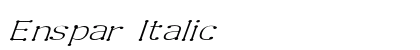 Enspar Italic Preview