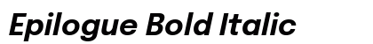 Epilogue Bold Italic Preview