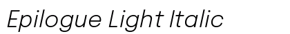 Epilogue Light Italic Font Preview